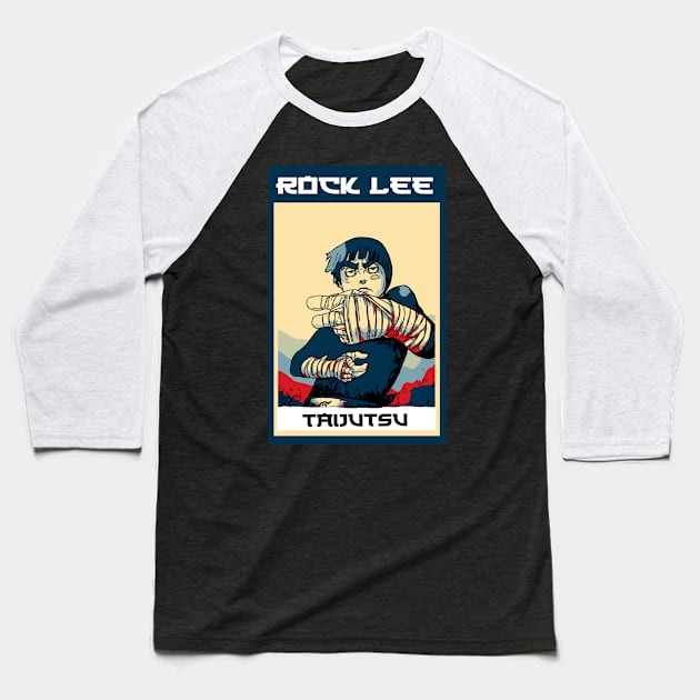 rock lee Baseball T-Shirt by FIFTY CLOTH